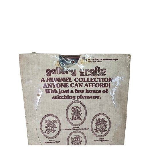 Hummel Stitchery Boy in Apple Tree Kit #8032 Embroidery 12"x15" - Picture 4 of 8